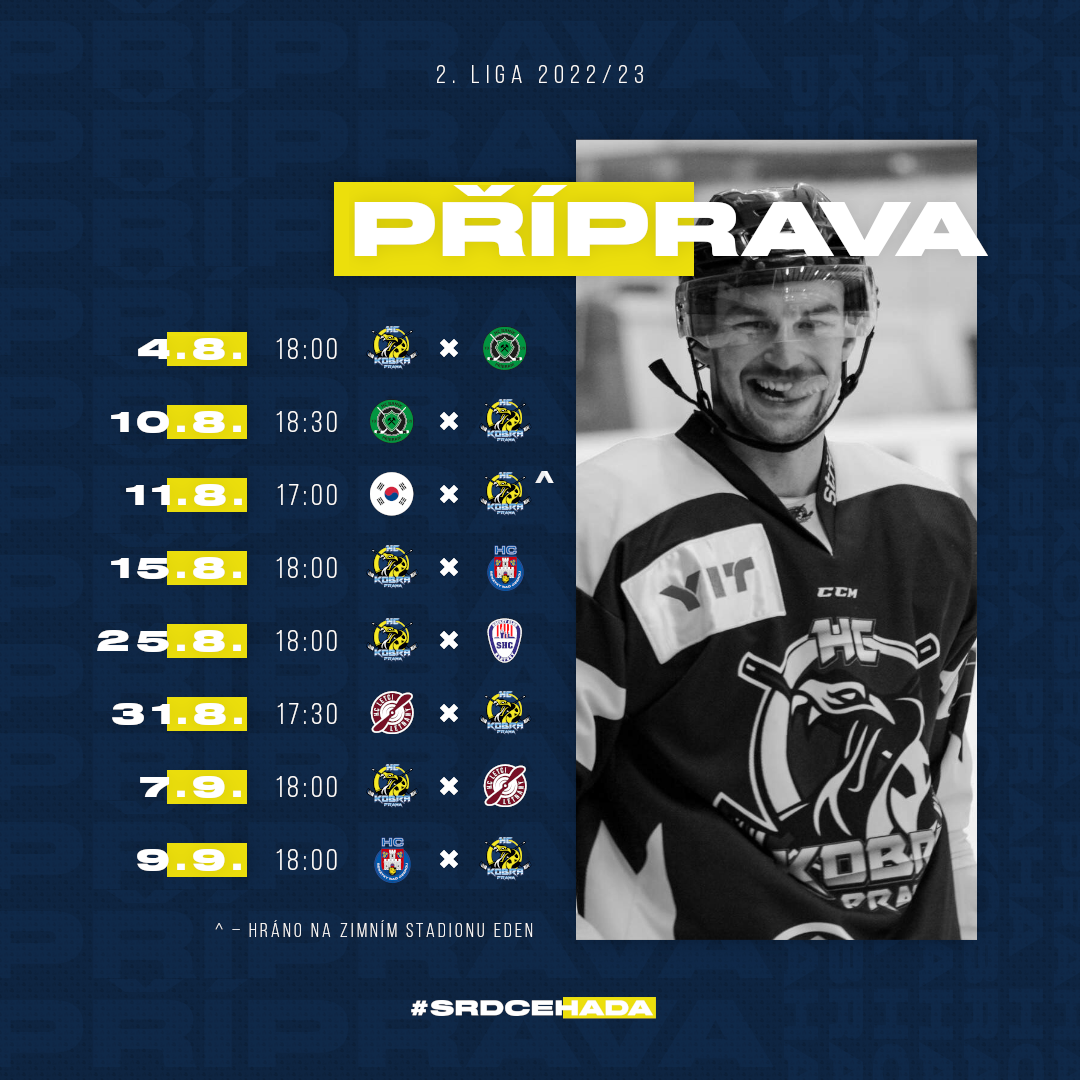 Program ppravy ped sezonou 2022/2023. Autor: HC Kobra Praha